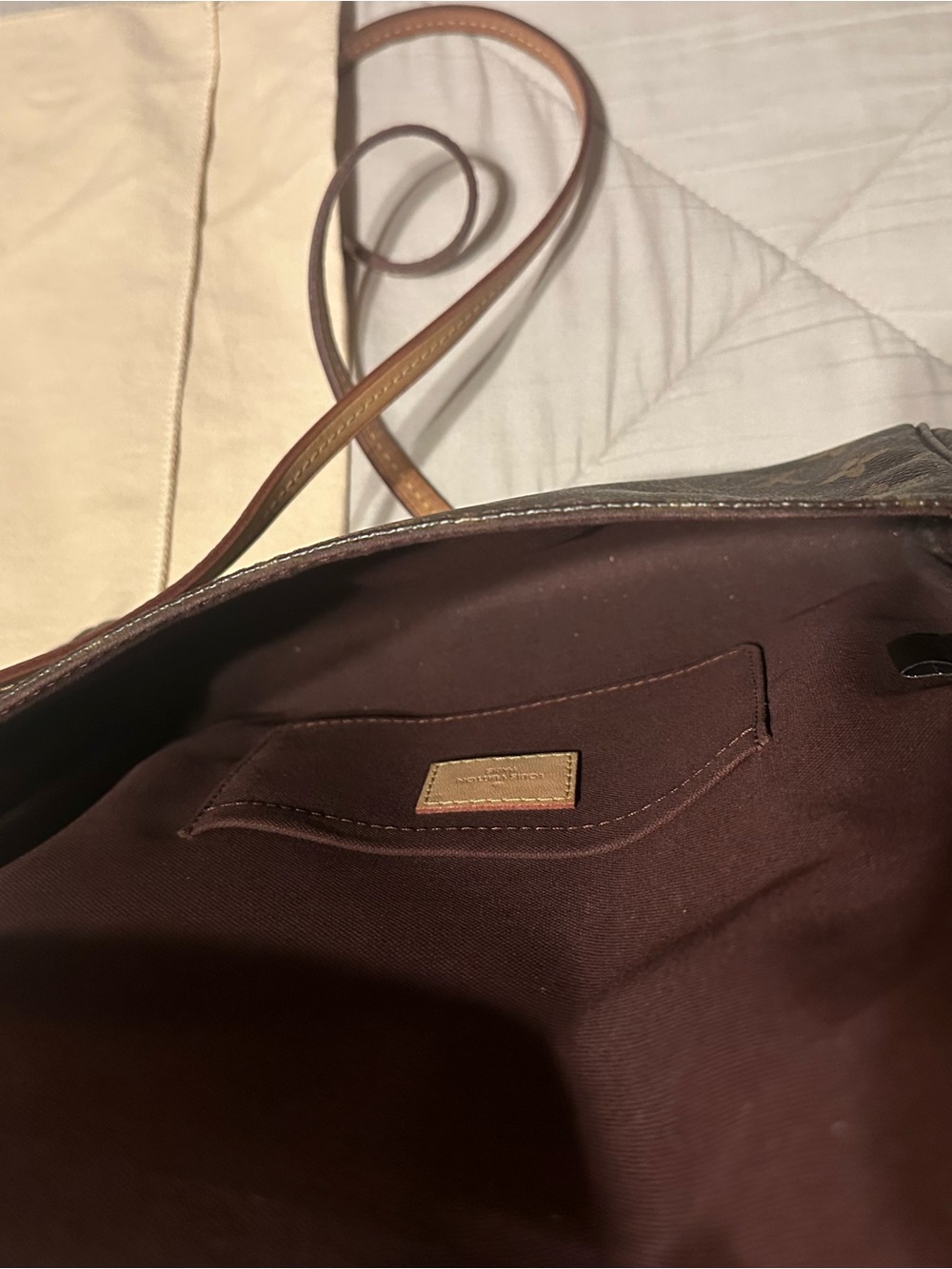 Louis Vuitton Brown Monogram Canvas Chain Crossbody - Picture 2 of 2